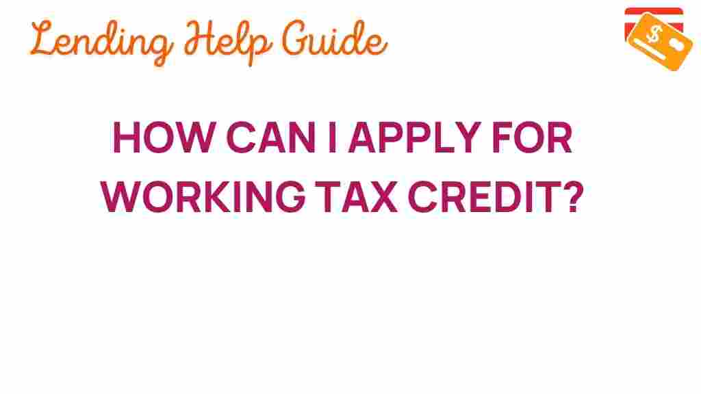 working-tax-credit-application-guide