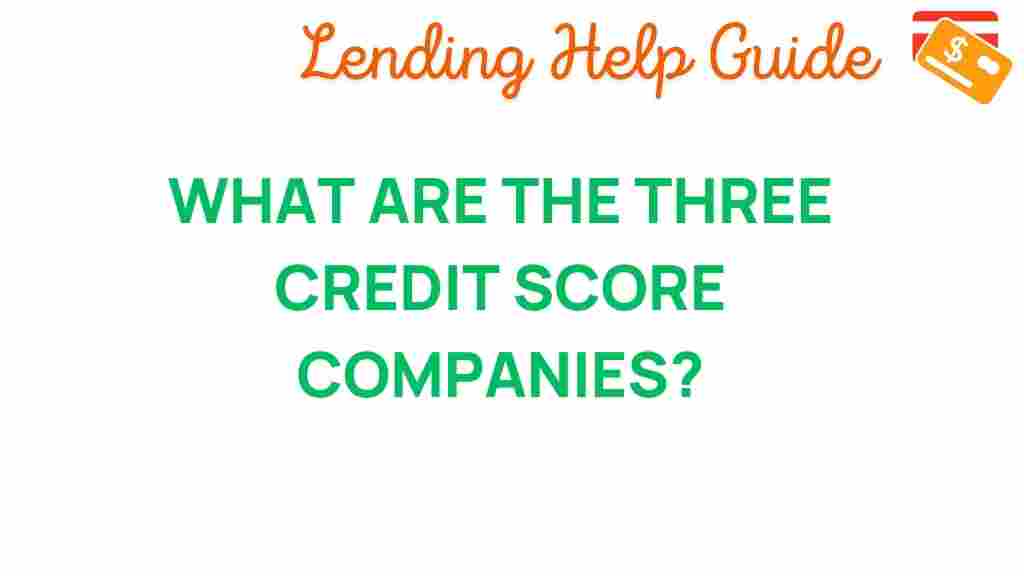 credit-score-companies