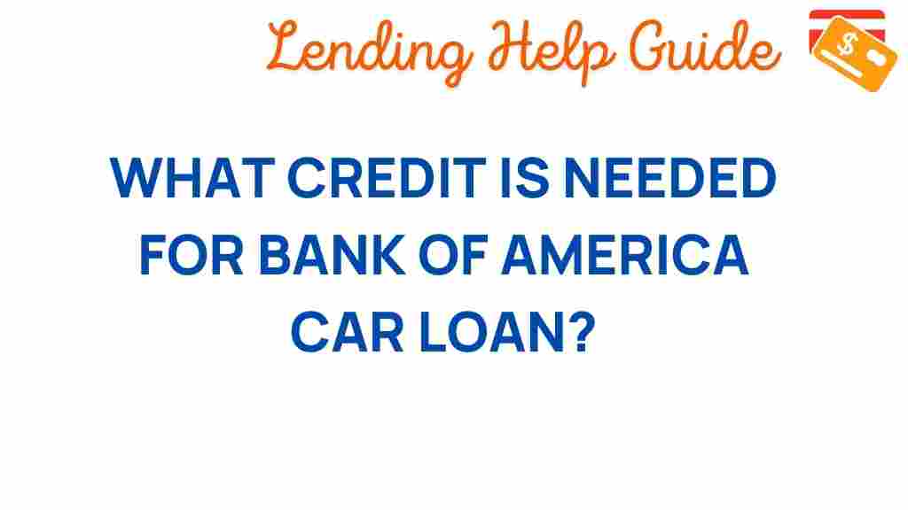 credit-needed-bank-america-car-loan