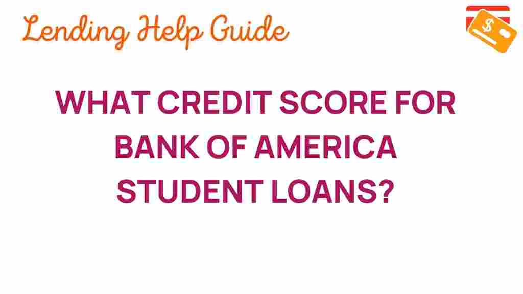 credit-score-bank-of-america-student-loans