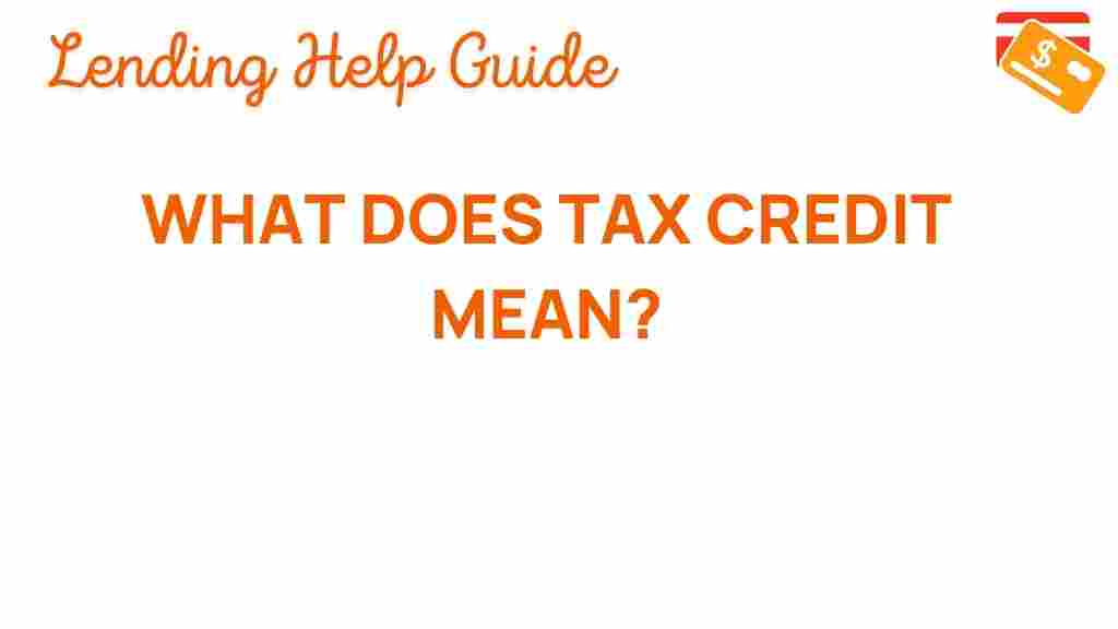 tax-credit-meaning