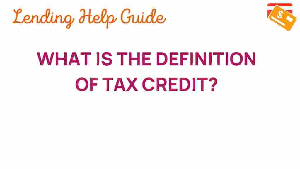 tax-credit-definition