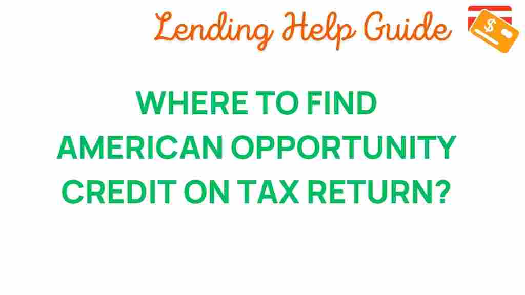 american-opportunity-credit-tax-return