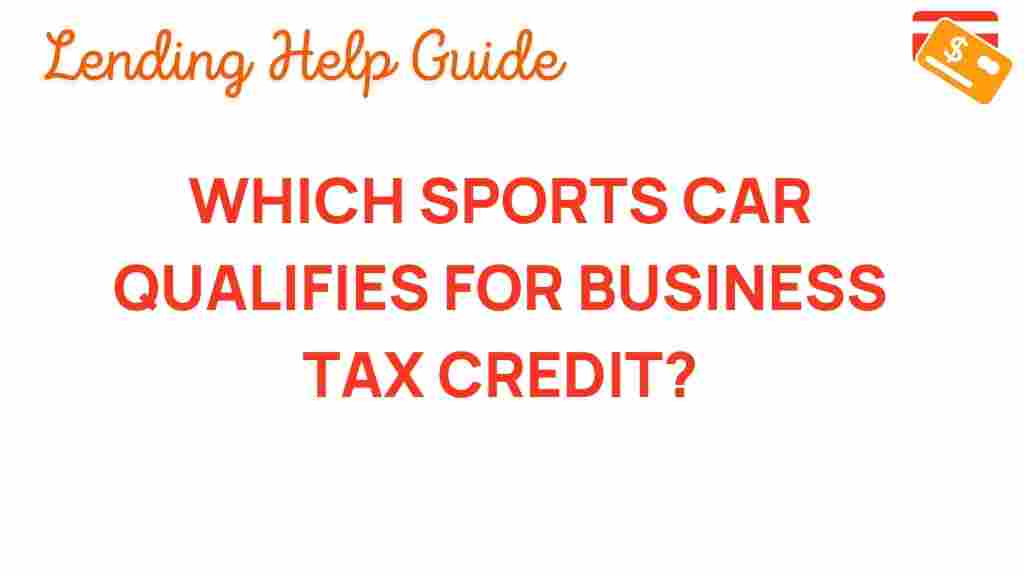sports-car-business-tax-credit